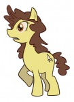 alternate_species brown_hair cutie_mark female feral fur hair katar melee_weapon ponification quadruped solo standing tail weapon yellow_body yellow_fur unknown_artist friendship_is_magic hasbro my_little_pony underling eshita equid equine horse mammal pony