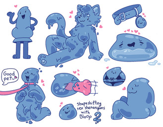 alternate_form alternate_species ambiguous_gender anthro belly bikini blue_body blush blush_lines bodily_fluids breasts butt clothing collar crossgender cum cum_in_goo cum_inside dildo dot_eyes dripping ejaculation female genital_fluids genitals heart_symbol irrumatio leash leashed_collar male nude oral oral_penetration pawpads penetration penile penis penis_in_mouth penis_in_slime sex sex_toy simple_background simple_eyes slime_sex solo swimwear text tongue tongue_out transformation translucent translucent_body two-piece_swimsuit vulva white_background bloop_uwu bloop_(bloop_uwu) animate_inanimate domestic_cat felid feline felis goo_creature goo_humanoid humanoid mammal slime_(blob) hi_res