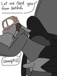 3:4 anthro balls big_balls big_penis black_body black_fur black_hair blush blush_lines canid canine canis claws clothed clothing comic dark_body dark_fur digital_media_(artwork) dominant english_text equid fellatio fem_(lewd_can) femboi_(lewd_can) fur genitals grey_body grey_fur group gynomorph hair head_bag hoodie huge_penis hyper hyper_genitalia hyper_penis imminent_anal intersex intersex/male leggings legwear lewd_can male male_penetrated mammal mask mostly_nude nightmare_(lewd_can) nightmare_(species) nude offscreen_character open_mouth oral oral_penetration paper_bag paper_bag_mask penetration penile penis questionable_consent sex shirt simple_background size_difference small_penis stockings text topwear white_eyes wolf