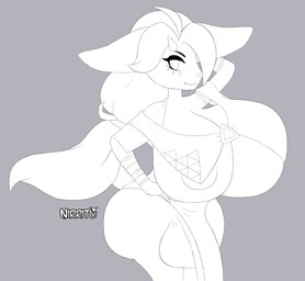 anthro areola areola_slip balls big_balls big_breasts big_butt big_penis bottomwear breasts bubble_butt butt cleavage clothed clothing curvy_figure eyeshadow genitals gynomorph hair hand_on_hip hourglass_figure huge_breasts huge_butt huge_penis humanoid_genitalia humanoid_penis intersex jewelry loincloth long_ears long_hair looking_at_viewer makeup mostly_nude pelvic_curtain penis ponytail ring short_tail solo string tail thick_thighs voluptuous wide_hips nirriti nintendo tears_of_the_kingdom the_legend_of_zelda fan_character humanoid mammal zonai 2025 absurd_res digital_drawing_(artwork) digital_media_(artwork) hi_res sketch