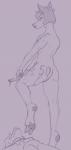 butt female fur hair nude open_mouth simple_background solo dobbernsfw camelid llama mammal 2019 absurd_res digital_media_(artwork) hi_res