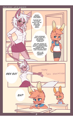 anthro blue_eyes classroom clothed clothing dialogue female fur green_eyes group hair loli male red_eyes school sex_education shota speech_bubble teacher text trio young young_anthro bunnybits conditional_dnp amelie_(bunnybits) sasha_(bunnybits) lagomorph leporid mammal rabbit 2019 absurd_res comic digital_media_(artwork) english_text hi_res letterbox brother_(lore) brother_and_sister_(lore) sibling_(lore) sister_(lore)