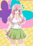 alternate_species big_breasts breasts female human_only humanized not_furry smile solo zantyarz friendship_is_magic hasbro my_little_pony fluttershy_(mlp) human mammal 2014 grandfathered_content hi_res