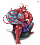 abs anthro biceps big_muscles briefs bulge clothed clothing ear_piercing eyeless huge_muscles hyper hyper_muscles male muscular muscular_anthro muscular_male nipple_piercing nipples noseless pecs piercing simple_background smile solo tattoo topless underwear white_background blazingblazen demon 2018 absurd_res digital_media_(artwork) hi_res