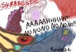 ambiguous_gender close-up dialogue fangs feral humor open_mouth roaring running scared screeching sharp_teeth teeth text wings ruubeszdraws godzilla_(series) monsterverse mothra_(series) shin_godzilla_(godzilla:_resurgence) toho doughegoji godzilla mothra rodan_(toho) shin_godzilla arthropod insect kaiju lepidopteran monster moth prehistoric_species pteranodon pteranodontid pterosaur reptile scalie comic english_text meme