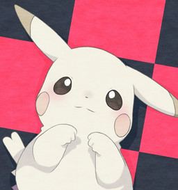 anthro blush brown_eyes checkered checkered_background female pattern_background simple_background solo tail tan_body pocklekorpokkur nintendo pokemon pokemon_pokopia peakychu generation_1_pokemon pikachu pokemon_(species) 2026