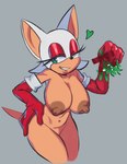 anthro areola armwear bat breasts clothing elbow_gloves eyeshadow female genitals gloves gloves_only handwear handwear_only heart_symbol hi_res makeup mammal mistletoe mostly_nude nipples one_eye_closed plant pussy rokkerth rouge_the_bat sega simple_background smile solo sonic_the_hedgehog_(series) tan_body tan_skin wink