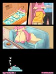 3:4 anthro areola audino bathing bathtub bed bedding big_breasts big_butt breasts butt casual_nudity comic content_smile curvy_figure female food furniture generation_5_pokemon goopyarts hi_res huge_breasts multiple_scenes nintendo nipples nude partially_submerged pink_areola pink_body pink_nipples pokemon pokemon_(species) raina_(goopyarts) sagging_breasts sleeping slightly_chubby snoring sofa thick_thighs towel towel_only voluptuous watching_tv wide_hips