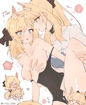 ambiguous_penetration blonde_hair blue_eyes blush bodily_fluids breasts chibi choker clothed clothing crossgender cum cum_inside duo exclamation_point female female_penetrated fluffy fluffy_tail fur genital_fluids gynomorph gynomorph/female gynomorph_penetrating gynomorph_penetrating_female hair hand_on_breast heart_eyes heart_symbol humanoid_on_humanoid inner_ear_fluff intersex intersex/female intersex_penetrating intersex_penetrating_female jewelry long_hair necklace nipples penetration question_mark sex surprise tail tuft white_body white_fur kyou_039 arknights hypergryph studio_montagne blemishine_(arknights) whislash_(arknights) animal_humanoid equid equid_humanoid equine equine_humanoid horse_humanoid humanoid mammal mammal_humanoid 2021 hi_res aunt_(lore) aunt_and_niece_(lore) niece_(lore)