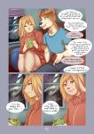 anthro blonde_hair blue_eyes canid canine canis clothed clothing comic container cup dialogue domestic_dog duo english_text femboy furniture gesture hair handshake hi_res ken_(salkitten) lagomorph leporid male mammal mustachemutt rabbit shou_(salkitten) simple_background sofa speech_bubble sweater text topwear window