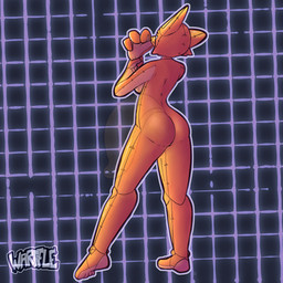 4_fingers 4_toes after_transformation anthro feet female fingers implied_transformation inflatable inflatable_transformation nude pooltoy_transformation rear_view seam_(sewing) simple_background solo standing tail toes translucent_tail warffle dreamworks the_bad_guys diane_foxington animate_inanimate canid canine fox living_inflatable living_pool_toy mammal digital_media_(artwork) hi_res
