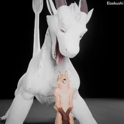 abdominal_bulge almost_fully_inside amber_eyes ambiguous_gender ambiguous_pred ambiguous_prey anthro anthro_prey barely_inside brown_body brown_fur duo endosoma featureless_crotch feral feral_pred fully_inside fur horn imminent_vore in_mouth larger_pred neck_bulge oral_vore partially_inside safe_vore size_difference soft_vore swallowing tan_body tan_fur tongue vore white_body white_fur eizokushi mythology eizokushi_(shiretsuna) sol_(shiretsuna) canid canine canis dragon fox furred_dragon furred_scalie mammal mythological_creature mythological_scalie scalie 1:1 animated high_framerate long_playtime no_sound video