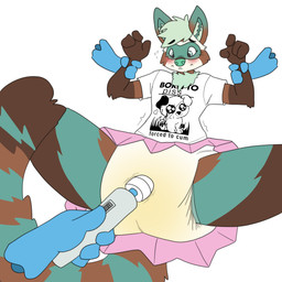 ageplay anthro blue_eyes blue_hair blush bodily_fluids bottomwear brown_body brown_fur clothed clothing crossdressing diaper disembodied_hand front_view fur genital_fluids group hair infantilism male male_anthro mouth_closed pink_bottomwear pink_clothing pink_skirt roleplay sex_toy shirt short_hair simple_background skirt solo_focus spread_legs spreading t-shirt teal_body teal_fur topwear unclean_diaper urine used_diaper vibrator wand_vibrator wearing_diaper wet_diaper white_background white_clothing white_diaper white_shirt white_t-shirt white_topwear hardscales mammal procyonid raccoon absurd_res hi_res