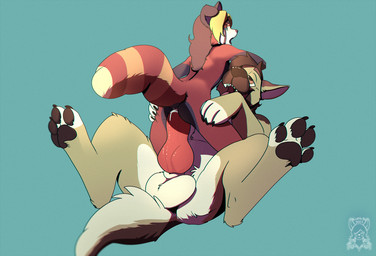 ambiguous_gender anal anal_penetration animal_genitalia animal_penis anthro anthro_on_feral anthro_penetrated balls bestiality biped bodily_fluids butt canine_genitalia canine_penis cowgirl_position cum cum_inside duo erection feet feral feral_penetrating feral_penetrating_anthro from_front_position genital_fluids genitals hindpaw interspecies knot larger_male male nude on_bottom on_top paws penetration penis quadruped sex simple_background size_difference smaller_ambiguous straddling white_balls korichi arcshep ruska ailurid canid canine canis domestic_dog german_shepherd herding_dog mammal pastoral_dog red_panda 2015