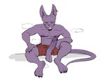 balls big_penis bodily_fluids bottomwear claws clothing ear_piercing ear_ring erection genitals glans hairless male musk musk_clouds nipples penis piercing purple_body ring_piercing shorts simple_background solo sweat tail white_background stinkdierr dragon_ball dragon_ball_super beerus domestic_cat felid feline felis hairless_cat mammal sphynx_(cat) 4:3 digital_drawing_(artwork) digital_media_(artwork) hi_res