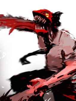 accessory black_bottomwear black_clothing black_necktie black_pants blood blood_splatter bodily_fluids bottomwear chainsaw clothing for_a_head glowing glowing_eyes male motion_blur necktie not_furry pants power_tool sharp_teeth shirt simple_background solo teeth tools topwear white_background white_clothing white_shirt white_topwear yellow_eyes hylran chainsaw_man denji_(chainsaw_man) chainsaw_head chainsaw_humanoid demon demon_humanoid humanoid living_chainsaw object_head 2022 3:4 colored_sketch digital_media_(artwork) digital_painting_(artwork) hi_res painting_(artwork) sketch