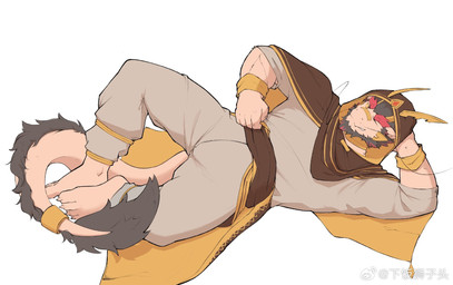 accessory anthro band-aid bandage bandage_on_face bandage_on_nose brown_clothing brown_topwear cloak clothing eyes_closed facial_hair fortune_teller furgonomics hair jewelry lying male red_eyes red_hair ring solo tail tail_accessory tail_jewelry tail_ring topwear xiafanshizitou mythology threefold_recital_(game) tarjumdad_(threefold_recital) dragon eastern_dragon mythological_creature mythological_scalie scalie hi_res
