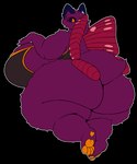 antennae_(anatomy) anthro big_breasts big_butt bottomless bra bra_only breasts butt clothed clothing female fur hair huge_breasts huge_butt huge_thighs hyper hyper_breasts hyper_butt insect_wings looking_at_viewer purple_body simple_background solo tail thick_thighs underwear underwear_only wide_hips wings rhoperg mof_(keeb4) arthropod domestic_silk_moth insect lepidopteran moth alpha_channel digital_media_(artwork) hi_res