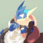 2014 ambiguous_gender amphibian anthro apron biozs blush cum dress erection fellatio frog girly greninja half-closed_eyes handjob happy looking_away maid maid_uniform male nintendo open_mouth oral oral_sex orgasm penis pokémon sex smile tongue tongue_out video_games webbed_hands
Rating: Explicit
Score: 6
User: forkU
Date: April 18, 2014