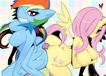 anthro anthrofied balls big_breasts big_butt blue_body blue_eyes blue_feathers blue_fur blush breasts butt collaborative collaborative_hot_dogging collaborative_sex cutie_mark erection feathered_wings feathers female fur genitals grin group group_sex hair heart_symbol hot_dogging interspecies male male/female multicolored_hair nude penis pink_hair purple_eyes rainbow_hair sex smile tail teamwork threesome trio two_tone_hair wing_boner wings yellow_body yellow_feathers yellow_fur sho-n-d friendship_is_magic hasbro my_little_pony mythology fluttershy_(mlp) rainbow_dash_(mlp) spike_(mlp) dragon equid equine mammal mythological_creature mythological_equine mythological_scalie pegasus scalie 2011