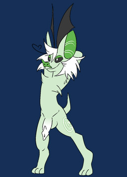 ahoge anthro black_sclera black_wings fur genitals green_body green_fur green_tail hair half-closed_eyes logo logo_on_fur male narrowed_eyes penis personification pose slim smug smug_face smug_grin solo tail white_eyes white_hair white_penis wings mono-lith linux linux_mint os-tan bat mammal alpha_channel nonbinary_(lore)