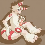 alternate_color anthro blue_eyes blush bodily_fluids cum erection feet genital_fluids genitals hindpaw knot male masturbation paws penile penile_masturbation penis pokemorph solo tail tears kosian nintendo pokemon gisela eeveelution generation_2_pokemon pokemon_(species) umbreon hi_res