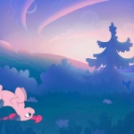 cloud creeping detailed_background female feral forest fur jumping one_eye_closed outside pink_body pink_fur plant quadruped sky solo stretching tail tree wink wood tomatocoup friendship_is_magic hasbro haters_gonna_hate my_little_pony pinkie_pie_(mlp) earth_pony equid equine horse mammal pony 1:1 animated low_res short_playtime