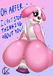 anthro female masturbation penetration solo talking_to_viewer vaginal vaginal_penetration chaotickentro animal_crossing nintendo cookie_(animal_crossing) canid canine canis domestic_dog mammal hi_res