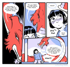 2_horns antlers bangs bestiality black_eyebrows black_eyes black_hair black_text blue_antlers blue_bottomwear blue_clothing blue_eyes blue_facial_hair blue_goatee blue_horn blue_mane blue_pants blue_shirt blue_sweatshirt blue_topwear blush blush_lines border bottomwear clothed clothing dialogue duo eye_contact eyebrows eyelashes eyes_closed facial_hair fangs feral flirting glistening glistening_eyes goatee good_boy hair horn human_on_feral interspecies larger_feral long_sleeves looking_aside looking_at_another male male/male male_feral male_human mane multicolored_body multicolored_scales nodding open_mouth open_smile pants praise red_body red_scales scales serpentine shirt short_hair sitting size_difference smaller_human smile sound_effects speech_bubble sweatshirt talking_feral talking_to_another talking_to_partner teeth text topwear two_tone_body two_tone_scales ventral_scales white_body white_border white_scales white_text wide_eyed softending mythology captain_(softending) yuuto_(softending) dragon eastern_dragon human mammal mythological_creature mythological_scalie scalie 2026 artist_name comic dated english_text hi_res restricted_palette