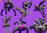 4_toes 5_fingers all_fours anthro anus backsack balls barely_visible_anus beanie big_butt black_beanie black_claws black_clothing black_footwear black_hat black_headwear black_jacket black_nose black_topwear bottomless bottomless_anthro bottomless_male bulge butt cheek_tuft circumcised claws clothed clothing erection facial_tuft feet fingerless_gloves fingers footwear front_view furgonomic_headwear furgonomics genitals gloves gun half-closed_eyes hand_on_leg hand_on_thigh hands_behind_head handwear hat headgear headwear holding_gun holding_object holding_ranged_weapon holding_weapon humanoid_genitalia humanoid_penis inner_ear_fluff jacket looking_back looking_through looking_through_legs male mouth_closed multiple_poses narrowed_eyes nude_anthro nude_male open_mouth penis pink_anus pink_clothing pink_underwear pose purple_background ranged_weapon rear_view side_view simple_background solo tail toes tongue tongue_out topwear tuft underwear weapon yellow_eyes camseven zanji_(modeler) epic_games fortnite wendell_(fortnite) canid canine canis mammal wolf 2024 3d_(artwork) digital_media_(artwork) english_description hi_res sketch_page