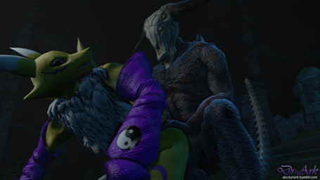 all_fours ambiguous_penetration anthro anthrofied breasts duo female female_penetrated interspecies male male/female male_penetrating male_penetrating_female nipples nude penetration screencap sex text doctor_ark drark bandai_namco digimon canid canine digimon_(species) mammal renamon 16:9 2017 3d_(artwork) digital_media_(artwork) hi_res source_filmmaker_(artwork) url widescreen