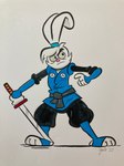 anthro clothed clothing katana male melee_weapon samurai solo sword warrior weapon jamie_cosley netflix samurai_rabbit:_the_usagi_chronicles usagi_yojimbo yuichi_usagi lagomorph leporid mammal rabbit 3:4 hi_res