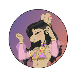anthro bikini bikini_top black_hair clothing ear_piercing ear_ring female flat_chested hair harem harem_clothing harem_outfit jewelry necklace piercing ring_piercing simple_background solo swimwear tattoo translucent translucent_clothing two-piece_swimsuit the2ofarts camel camelid mammal 1:1 absurd_res hi_res signature