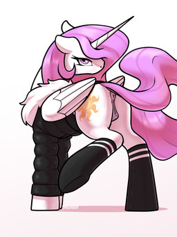 animal_genitalia animal_vulva anus clothing equine_anus equine_genitalia equine_vulva female feral footwear genitals hair horn jacket looking_back pink_hair puffy_anus raised_tail socks solo tail topwear vulva wings user001 friendship_is_magic hasbro my_little_pony mythology princess_celestia_(mlp) equid equine horse mammal mythological_creature mythological_equine pony winged_unicorn 3:4 hi_res