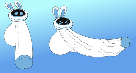 balls big_balls big_penis blue_background blue_eyes blue_inner_ear blue_penis erection eyes_closed flaccid flying genitals gradient_background huge_balls huge_penis humanoid_genitalia humanoid_penis hyper hyper_genitalia hyper_penis limbless long_ears machine male mouthless multicolored_penis noseless penis screen screen_face simple_background solo two_tone_penis white_balls white_penis blazarfruit mario_bros mario_plus_rabbids_kingdom_battle nintendo raving_rabbids rayman_(series) ubisoft beep-0 robot 2025 crossover digital_drawing_(artwork) digital_media_(artwork) english_description flat_colors hi_res