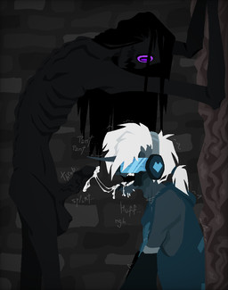 against_surface against_wall bodily_fluids breath clothed clothing corpse cum decay duo ejaculation fellatio femboy genital_fluids genitals male male/male oral panting penile penis rotting sex size_difference skinny teratophilia throb thegreyclouds_(artist) microsoft minecraft mojang xbox_game_studios tgc_(character) thegreyclouds_(character) enderman human humanoid mammal monster undead zombie