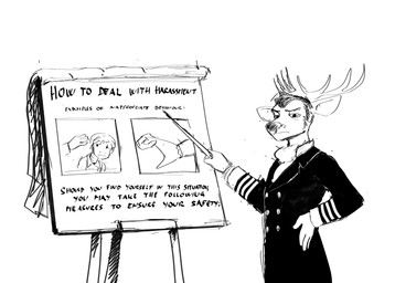 anthro antlers clothing easel horn male military_uniform pointer presentation solo text uniform hladilnik deer_admiral_(hladilnik) lonely_shark_(hladilnik) deer mammal 2026 black_and_white english_text hi_res monochrome