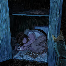 ace_of_clubs ace_of_hearts ace_of_spades anthro card chess_board chess_piece claws closet clothed clothing computer_mouse dice duo female finger_claws hair hair_over_eye holding_object playing_card purple_body sleeping three_of_hearts three_of_spades two_of_clubs two_of_hearts two_of_spades lucdoodle deltarune undertale_(series) alphys susie_(deltarune) reptile scalie 2026 absurd_res digital_media_(artwork) digital_painting_(artwork) hi_res painting_(artwork)
