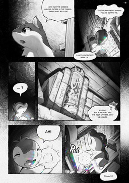 ambiguous_gender book bookshelf dialogue duo ellipsis eyes_closed feral furniture inside ladder library open_mouth questioning_ellipsis snout speech_bubble text spacejunk nintendo pokemon pokemon_mystery_dungeon spike_chunsoft lian_(spacejunk) lito_(spacejunk) cyndaquil generation_2_pokemon pokemon_(species) quilava absurd_res comic english_text greyscale hi_res monochrome shaded