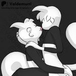 :3 anthro clothed clothing cuddling fur legwear licking male male/male patreon_logo tail text tongue topwear white_body white_fur valdemurri boy_kisser_(meme) patreon mammal 1:1 digital_media_(artwork) english_text meme