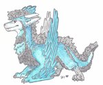 feathered_wings feathers feral fluffy horn male solo tail wings skyfifer european_mythology mythology dragon mythological_creature mythological_scalie scalie western_dragon wyvern hi_res traditional_media_(artwork)