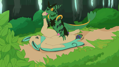 anthro duo eyes_closed feet female foot_fetish foot_lick foot_play forest from_front_position genitals licking lying male male/female missionary_position on_back penis plant raised_leg sex tail tail_motion tailwag tongue tongue_out tree vulva wings wunp nintendo pokemon corpel_(xerawraps) snivystre_(character) arthropod avali generation_5_pokemon hybrid insect lepidopteran moth pokemon_(species) snivy 16:9 animated hi_res widescreen