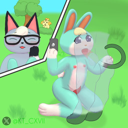 animal_genitalia animal_penis anthro caught_in_the_act chibi duo feline_genitalia feline_penis fellatio genitals lagomorph_penis male male/male multiple_panel nipples oral penile penis selfie sex kumachi animal_crossing nintendo isabelle_(animal_crossing) raymond_(animal_crossing) sasha_(animal_crossing) felid feline lagomorph leporid mammal rabbit 1:1 absurd_res hi_res