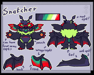 4_fingers ambiguous_gender antennae_(anatomy) anthro black_body black_border black_claws black_fur black_nose border claws color_swatch directional_arrow feet finger_claws fingerless_(marking) fingers front_view fur green_body green_eyes green_fur green_tongue membrane_(anatomy) membranous_wings multicolored_pawpads multicolored_wings open_mouth open_smile outline pawpads rear_view simple_background smile solo text toe_claws toeless_(marking) tongue white_outline wings night_the_space_dragon disney lilo_and_stitch fan_character snatcher_(night_the_space_dragon) alien experiment_(lilo_and_stitch) 2024 english_text flat_colors model_sheet