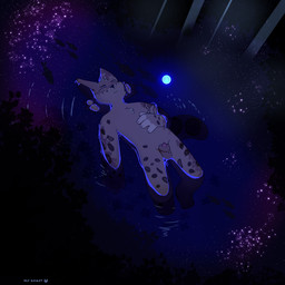 animal_genitalia animal_penis anthro brown_body canine_genitalia canine_penis genitals half-erect kaminari_(solis) lake male moon night nude outside penis pink_penis sky solo star tail water wet wet_body rexbucket felid mammal pantherine snow_leopard 1:1 hi_res