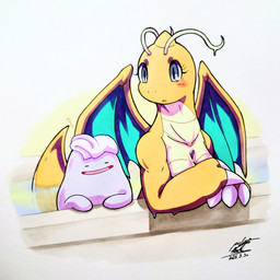 ambiguous_gender antennae_(anatomy) anthro bathing bathtub blush blush_lines breasts claws duo eyelashes eyes_closed female grey_eyes membrane_(anatomy) membranous_wings non-mammal_breasts open_mouth orange_body purple_body tongue towel water wings 025aki mythology nintendo pokemon pokemon_pokopia ditto_(pokopia) ditto_(pokemon) dragon dragonite generation_1_pokemon mythological_creature mythological_scalie pokemon_(species) scalie 1:1 2026 absurd_res dated digital_media_(artwork) hi_res signature