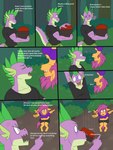 3:4 anthro anthrofied bottomwear clothed clothing comic dialogue dragon duo english_text equid equine female friendship_is_magic hasbro hi_res lurking_tyger male mammal muscular muscular_male my_little_pony mythological_creature mythological_scalie mythology pants pupils scalie scootaloo_(mlp) shirt smile spike_(mlp) text topwear upside_down