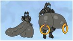 anthro armor balls big_balls big_breasts big_penis border breasts bulge clothed clothing detailed_bulge duo female genital_outline genitals headgear helmet huge_balls huge_breasts huge_penis hyper hyper_balls hyper_breasts hyper_genitalia hyper_penis ineffective_clothing male male/female nipple_piercing nipples odst penile_spines penis penis_outline piercing ring_piercing tight_clothing unconvincing_armor weapon white_border borisalien halo_(series) microsoft nintendo pokemon xbox_game_studios laika_(buddybomb) luo_(drdiccpicc) generation_4_pokemon lucario pokemon_(species) absurd_res hi_res huge_filesize