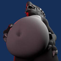 anthro belly big_belly digestion digestion_implied hand_on_belly looking_pleasured male male_pred navel open_mouth oral_vore overweight same_size_vore solo tongue tongue_out vore sillysamuel capcom monster_hunter villince flying_wyvern nargacuga 1:1 3d_(artwork) alpha_channel blender_(artwork) digital_media_(artwork)