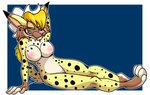 4_toes anthro big_ears breasts clothing cowboy_hat feet female green_eyes hat hat_only headgear headgear_only headwear headwear_only mostly_nude nipples smile smiling_at_viewer solo spots toes fatalsyndrome dixie_mae_carlisle_(character) bobcat felid feline lynx mammal